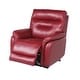 preview thumbnail 5 of 20, Ferndale Power Reclining Top Grain Leather Chair by Greyson Living Red
