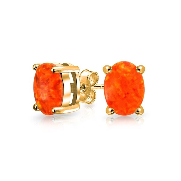 Bling Jewelry Round Imitation Mexican Fire Opal Basket Set Stud Bling Jewelry Round Imitation Mexican Fire Opal Basket Set Stud Earrings 925 Sterling Silver 7mm