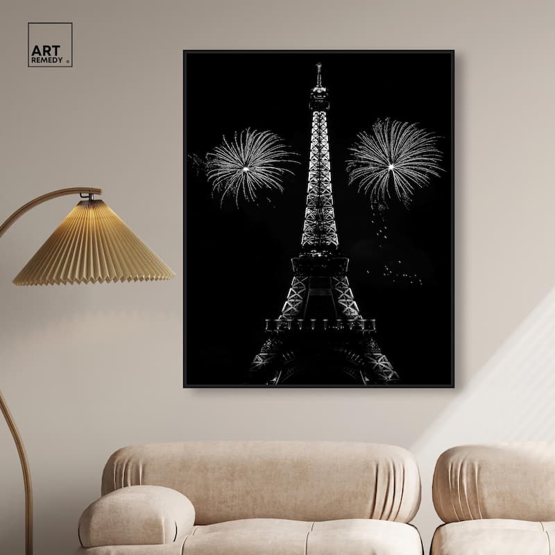 Fireworks Over Paris Canvas by Art Remedy