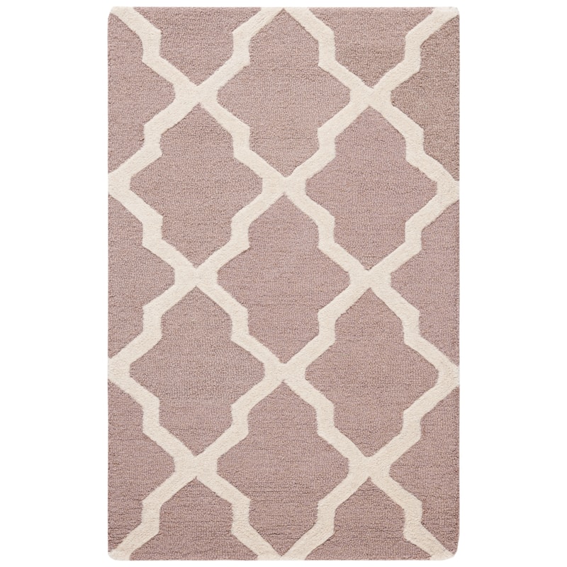 SAFAVIEH Handmade Cambridge Eirny Moroccan Trellis Wool Rug - 2'6" x 4' - Beige/Ivory