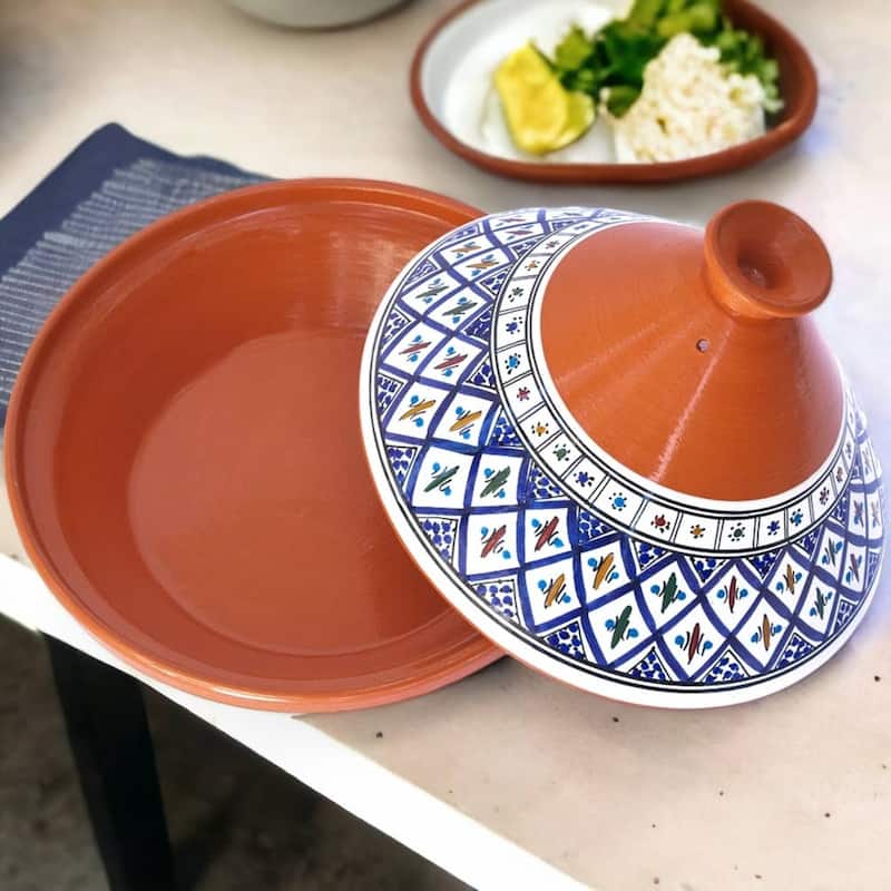 Kamsah Bohemian Supreme Large Tagine - Handcrafted Ceramic Pot