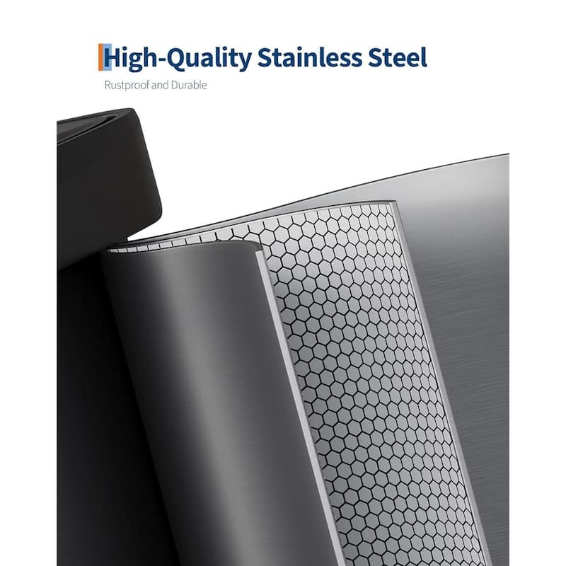 21 Gal Step-on Stainless Steel Trash Can with Soft-Close Lid for Home, Kitchen, Office