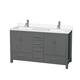 Option Dark Gray, Chrome Trim, White Quartz Top