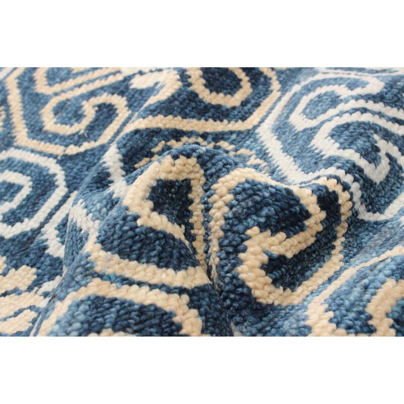 ECARPETGALLERY Hand-knotted Mystique Blue Wool Rug - 3' x 4' 10"