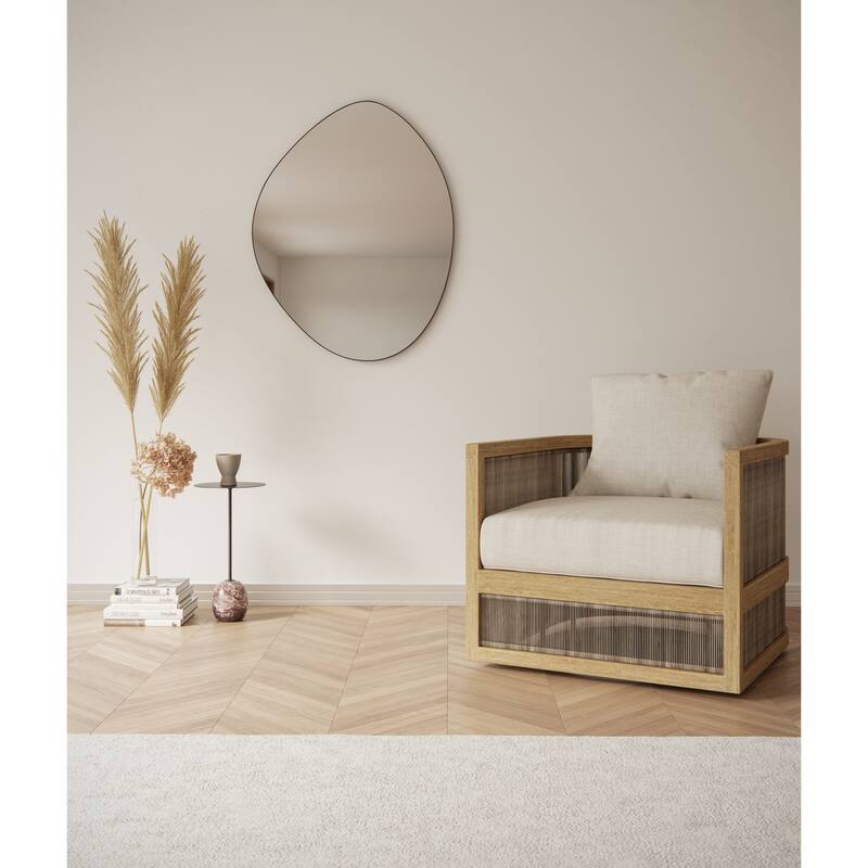 Starla 28 in. x 36 in. Pebble Mirror