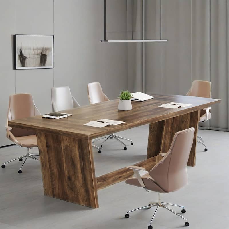 Executive Desk with MDF Construction Spacious Workstation for Home Office and Study