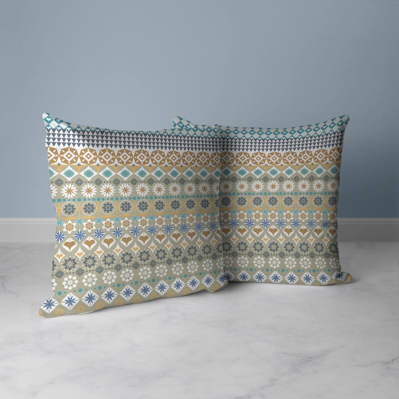 Shape Synergy Faux Suede Reversible Throw Pillow Orange and Cyan