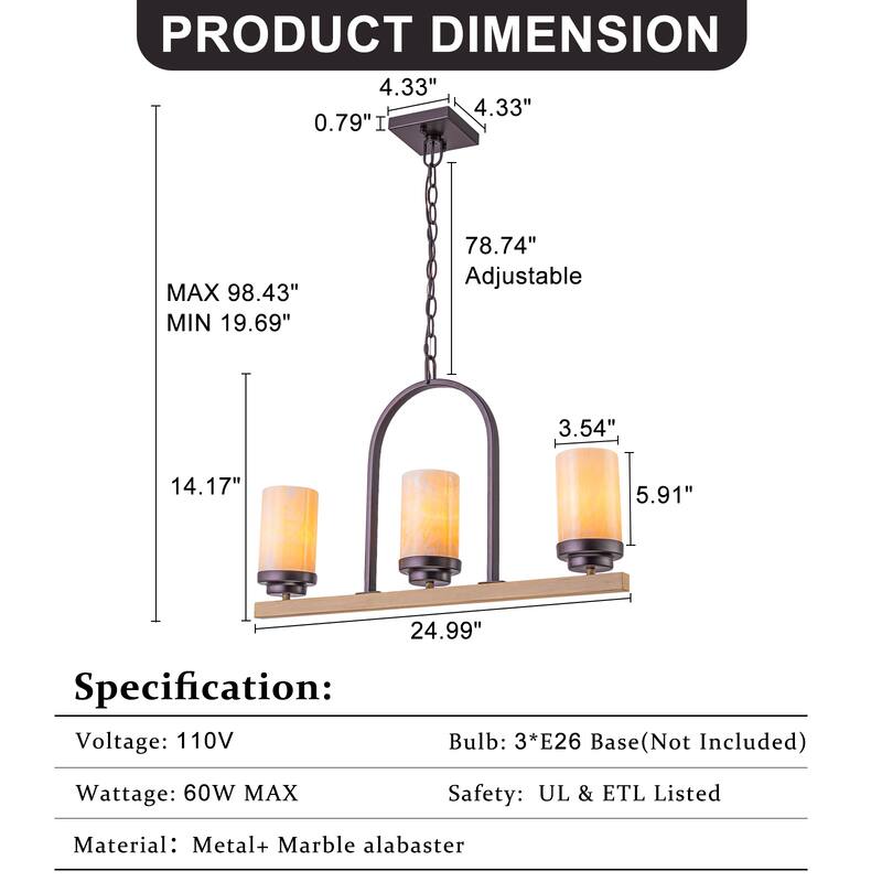 Retro Industrial Iron Pendant with Alabaster Candle Shade