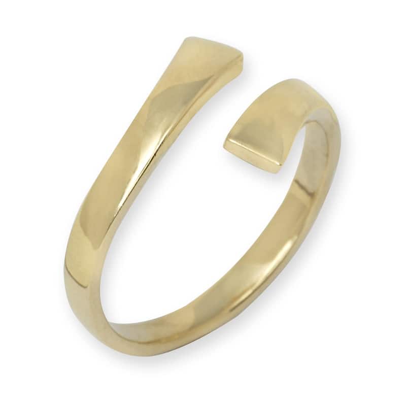 14k Yellow or White Gold High Polish Bypass Toe Ring