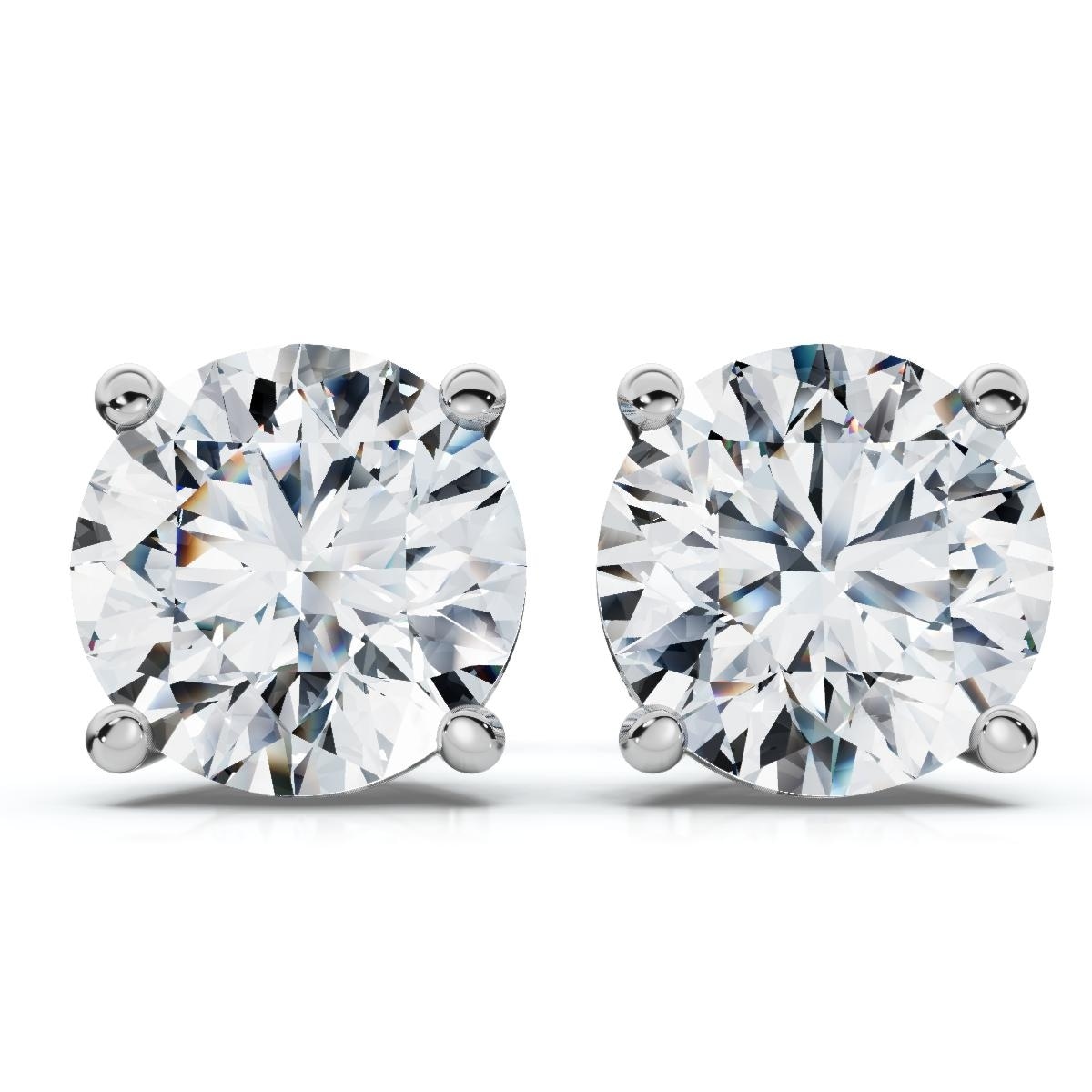 Bliss Diamond 1Ct TW Round Diamond Studs Gold Lab Grown