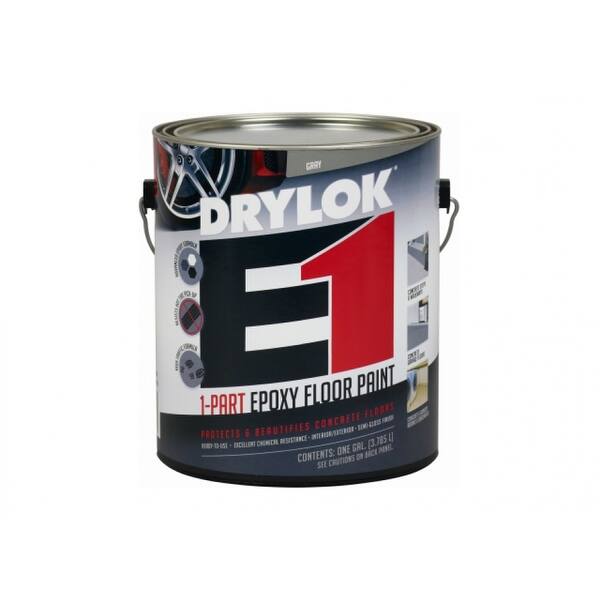 Drylok 23713 E1 Epoxy Semi Gloss Floor Paint 1 Gallon Gray On Sale Overstock 25404517