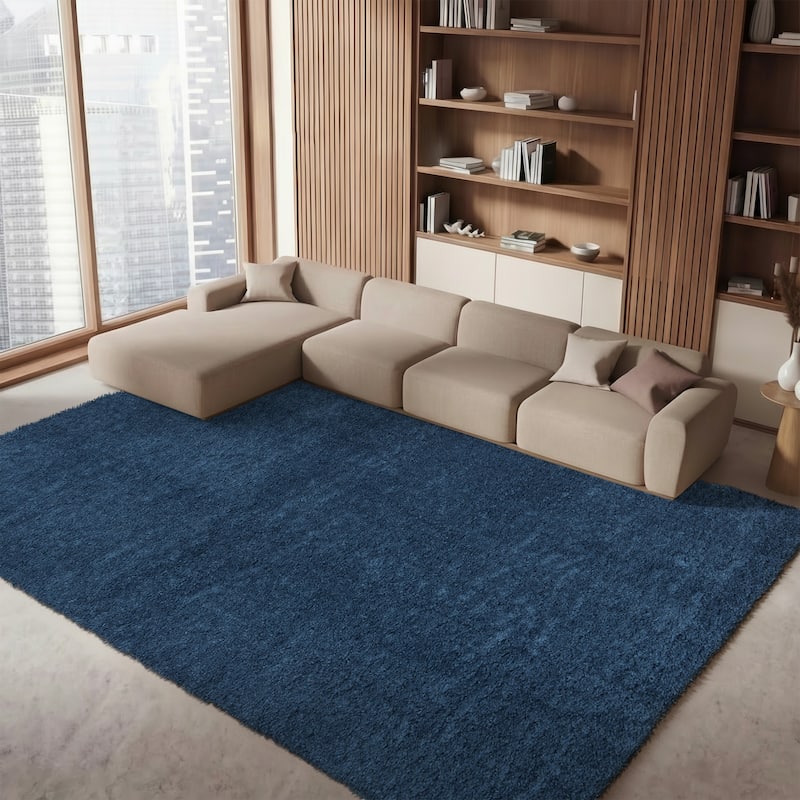 SAFAVIEH August Wilhelma Shag Solid 1.2-inch Thick Area Rug