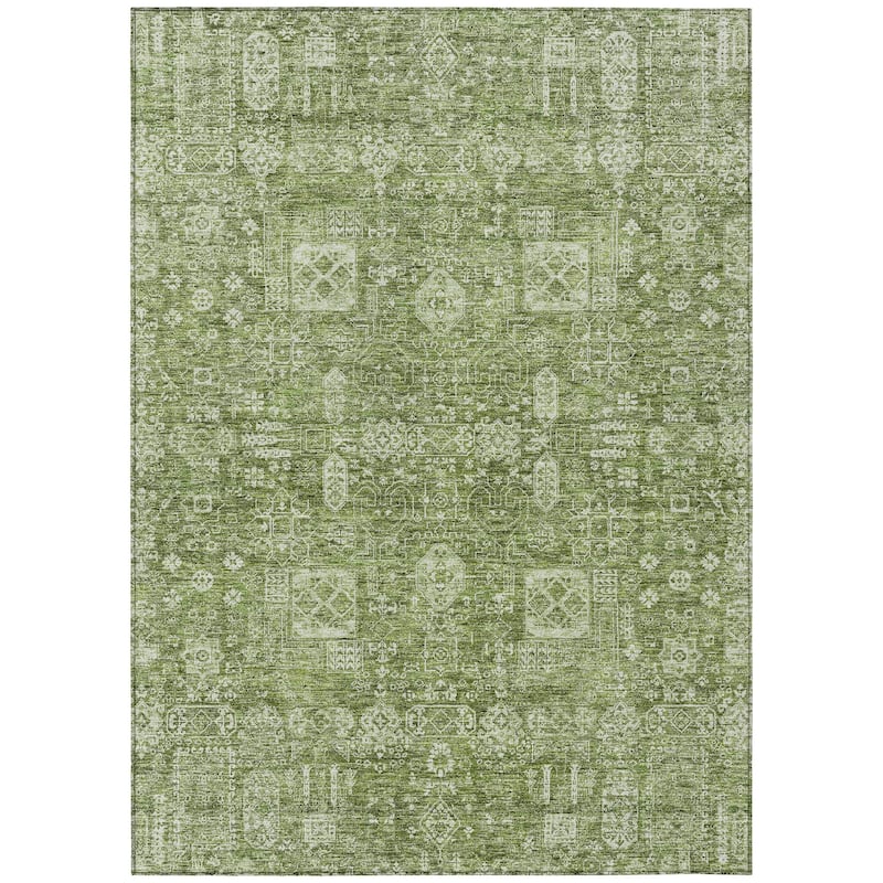 Machine Washable Indoor/ Outdoor Chantille Vintage Traditional Rug