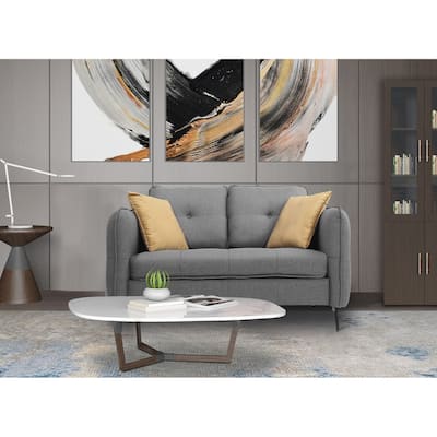 Modern Fabric Loveseat Sofa