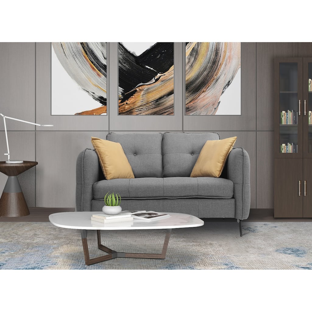 Modern Fabric Loveseat Sofa