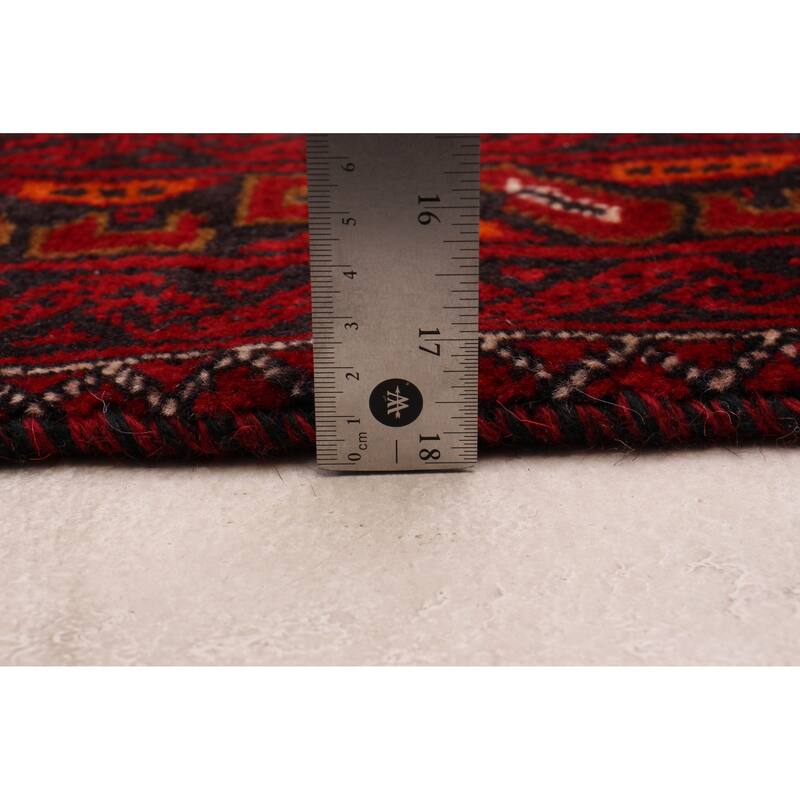 ECARPETGALLERY Hand-knotted Royal Baluch Red Wool Rug - 3'6 x 7'6
