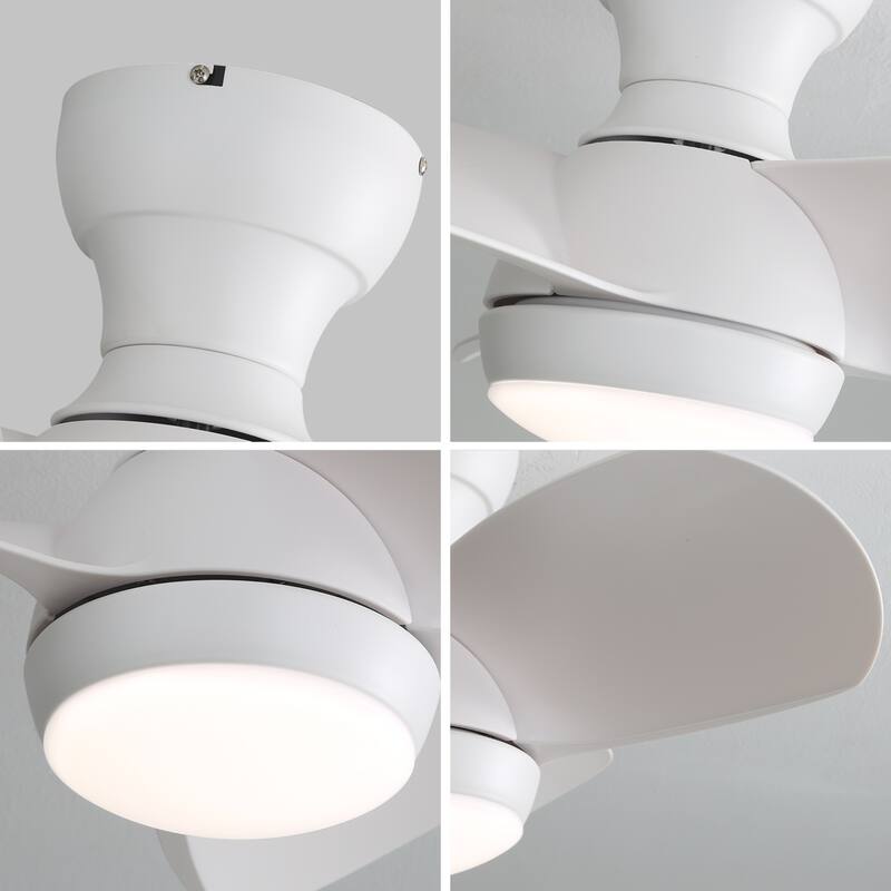 23" Mount LED Bedroom Ceiling Fan with Remote - 23