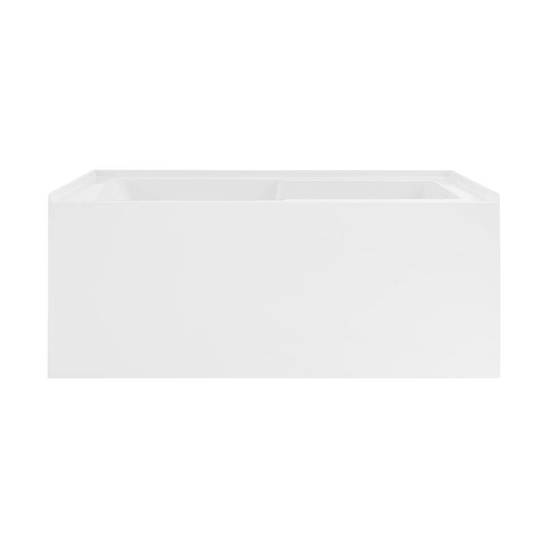 Lausanne 48 X 30" Right-Hand Drain Alcove Integrated Armrest Bathtub With Apron - 30x48 Right