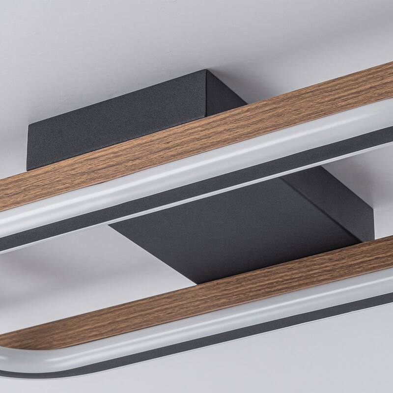 Modern Farmhouse Rectangle LED Semi Flush Mount