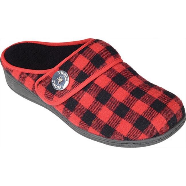 Sadie Slipper Red Plaid Textile 