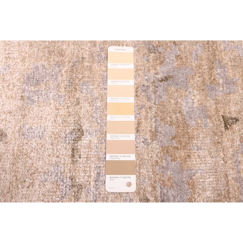 ECARPETGALLERY Hand-knotted Legacy Tan Silk Rug - 6'4 x 9'9