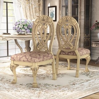 Moka Traditional Formal Upholstered Dining Chairs by Furniture of America Set of 2 On Sale Bed Bath Beyond 9828283