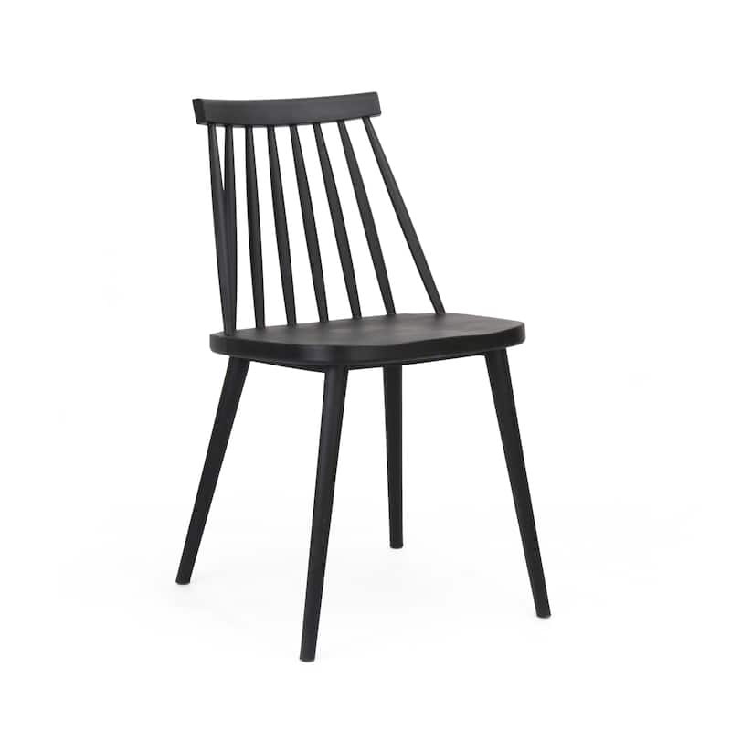 Country Set of 2 Dining Chairs with Hollow Slat Back Spindle Back for Kitchen Dining Room Living Room and Balcony