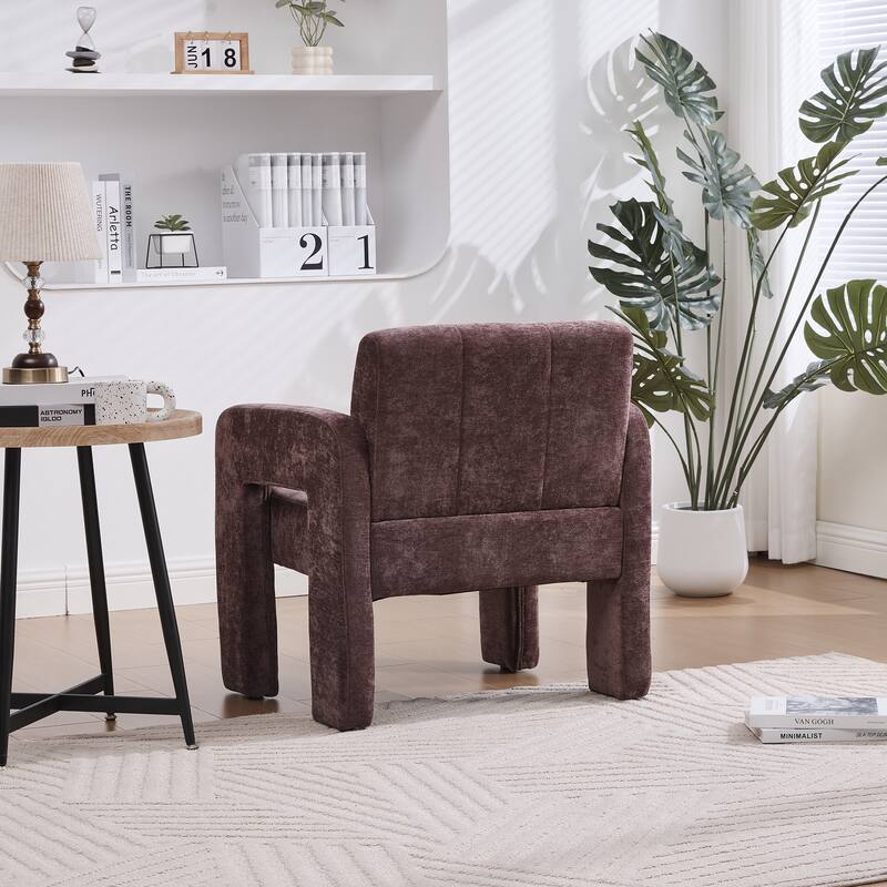 Modern Minimalist Casual Single Armchair Living Room, Bedroom, Upholstered Chair, Comfortable Padded Armchair