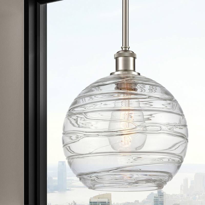 Innovations Lighting Athens Deco Swirl - 1 Light 10" Stem Hung Mini Pendant