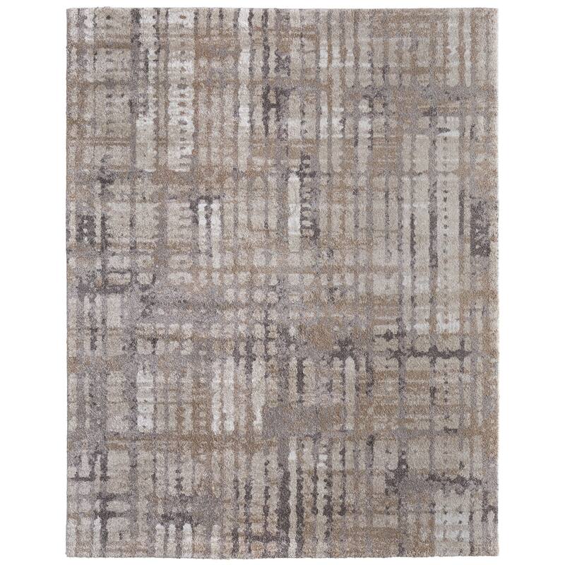 HomeRoots Abstract Industrial Rectangle Area Rug