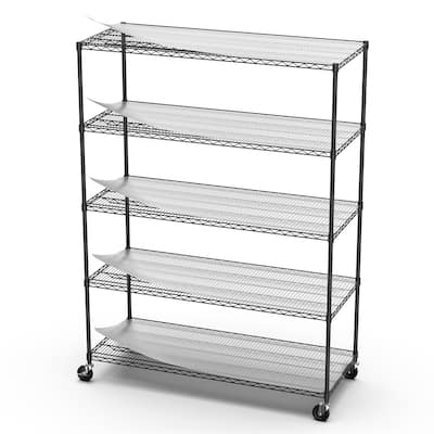 5 Tier 7500lbs Heavy Duty Adjustable Storage Rack Metal Shelf