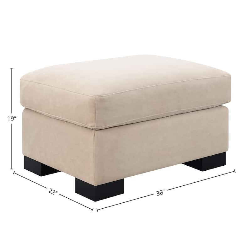 Dexter 38" Ottoman, Taupe