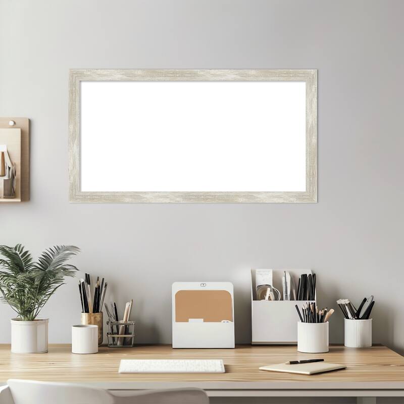 Amanti Art Crackled Metallic Narrow Framed Dry Erase Magnetic Board