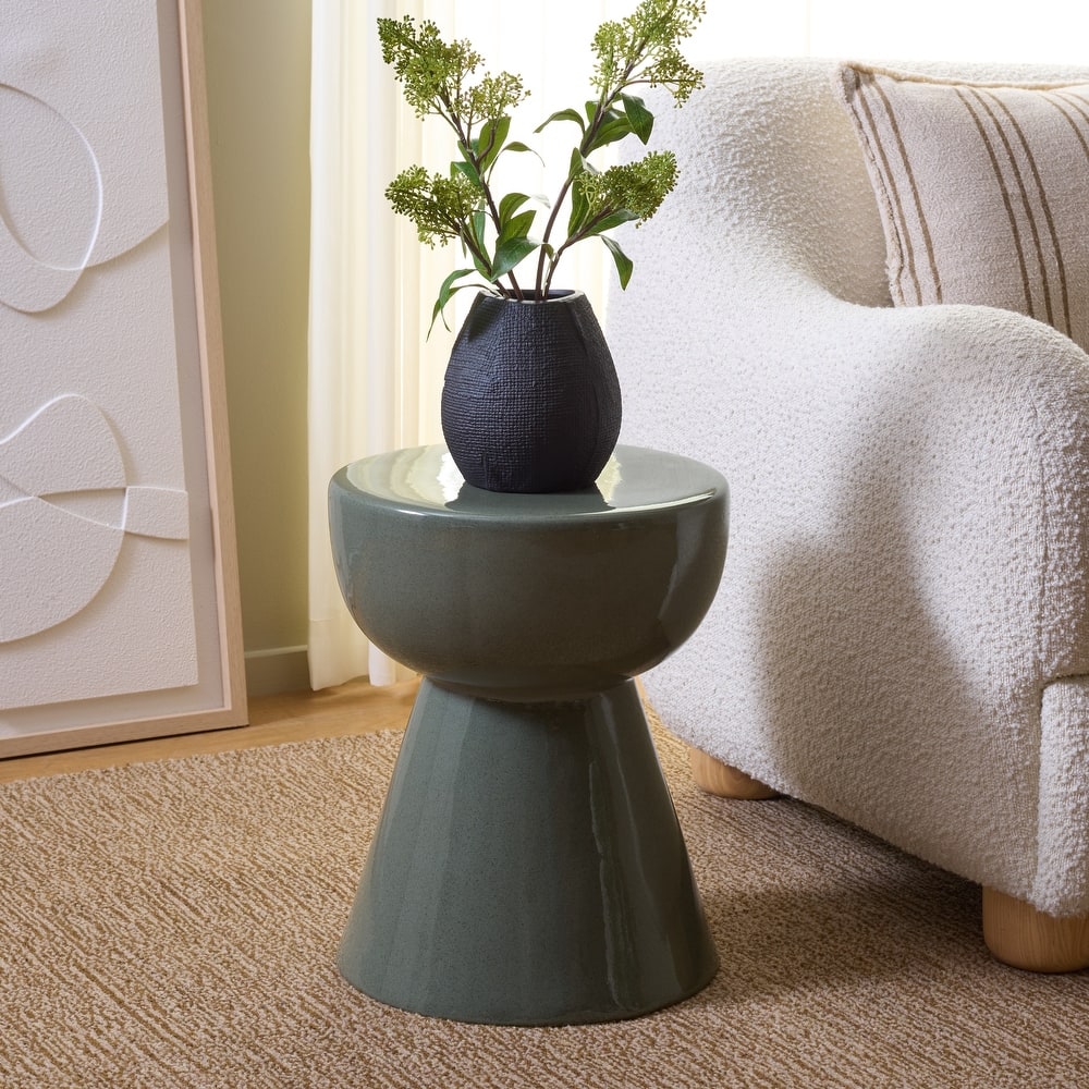 SAFAVIEH Home Cherie, 17-inch, Ceramic Garden Stool - 13"W x 13"D x 17"H