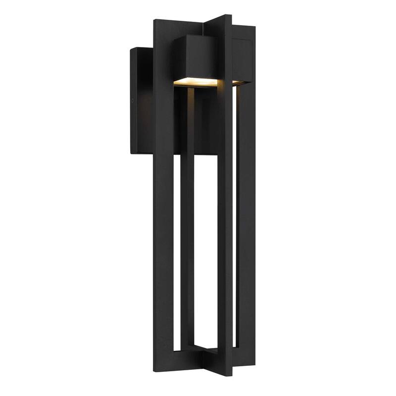 18" Black Integrated LED Outdoor Wall Sconce