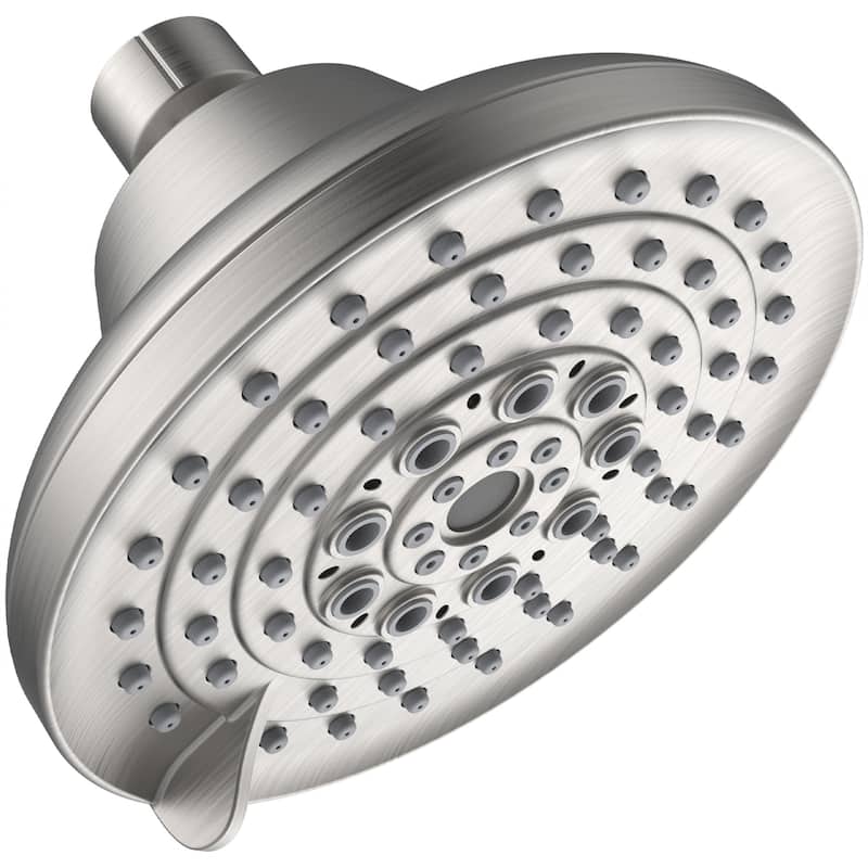 6 Spray Settings 5 Inch Adjustable High Pressure Rainfall Shower Head with Anti-Clogging Nozzles NOT INCLUDED SHOWER ARM