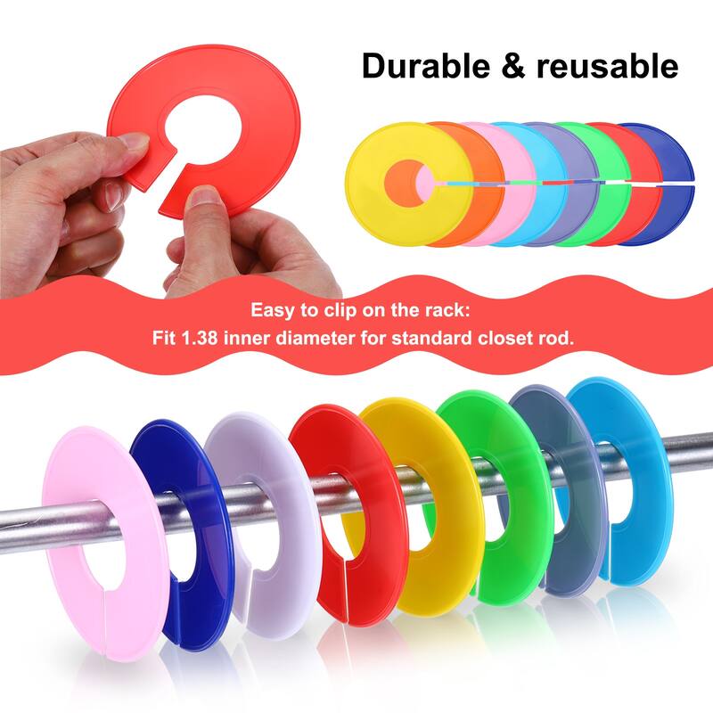 Clothes Dividers 20 Pack Round with Marker Pen