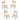 4 Pack Adjustable Kids Chairs Beige Plastic Non Slip