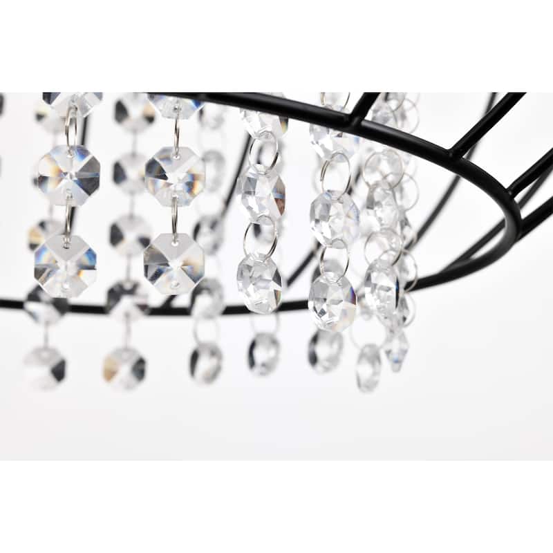 Kate Traditional Crystal Antique Chandelier Bronze and Black Finish