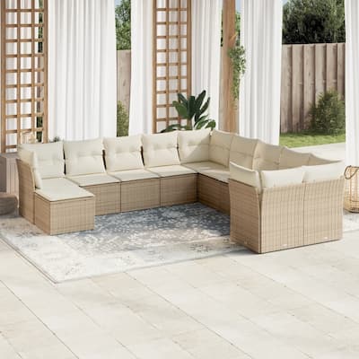 vidaXL Garden Sofa Set Beige - 21.7 x 21.7 x 14.6