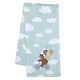 preview thumbnail 1 of 5, Bedtime Originals Up Up & Away Bear/Balloon/Cloud Soft Blue Fleece Baby Blanket
