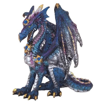 Q-Max 4"H Blue Dragon Statue Fantasy Decoration Figurine
