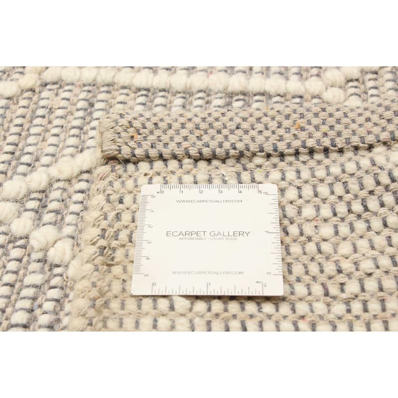 ECARPETGALLERY Braid weave Sienna Brown Wool Rug - 5'1 x 8'0