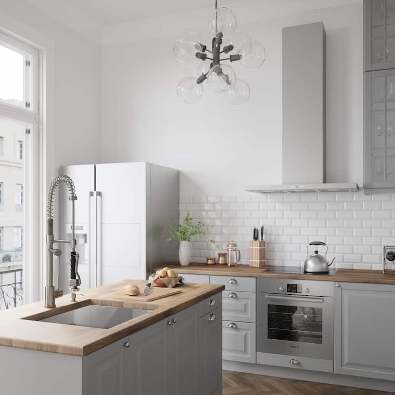 VIGO Zurich 27" H Single Handle Pull-Down Sprayer Kitchen Faucet