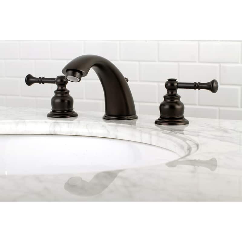 Kingston Brass Naples 1.2 GPM Widespread Bathroom Faucet with Pop-Up