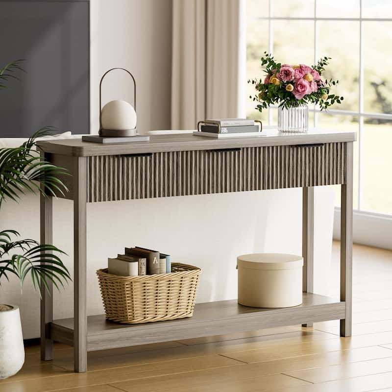 51"Wood Console Sofa Table with 3 Drawers for Living Room