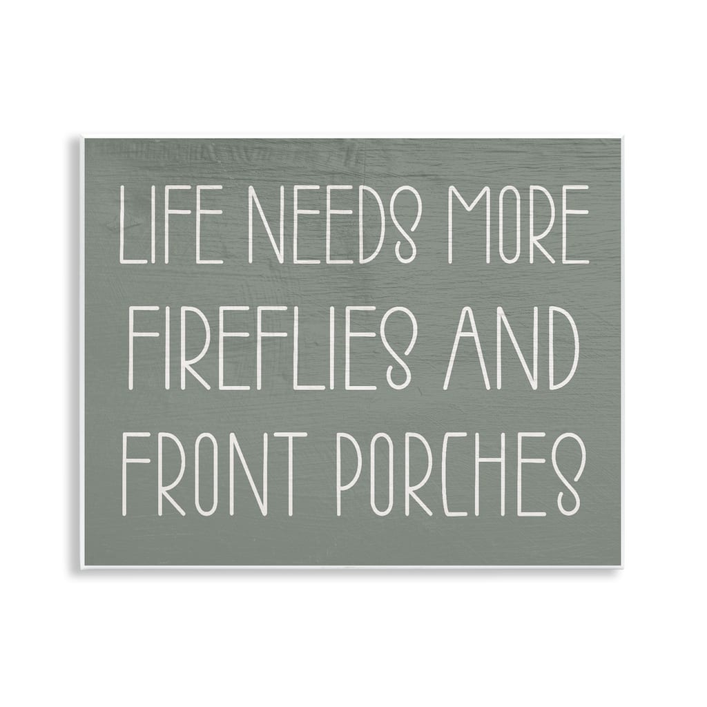 Stupell Fireflies & Front Porches Wall Plaque Art Design By Lil' Rue