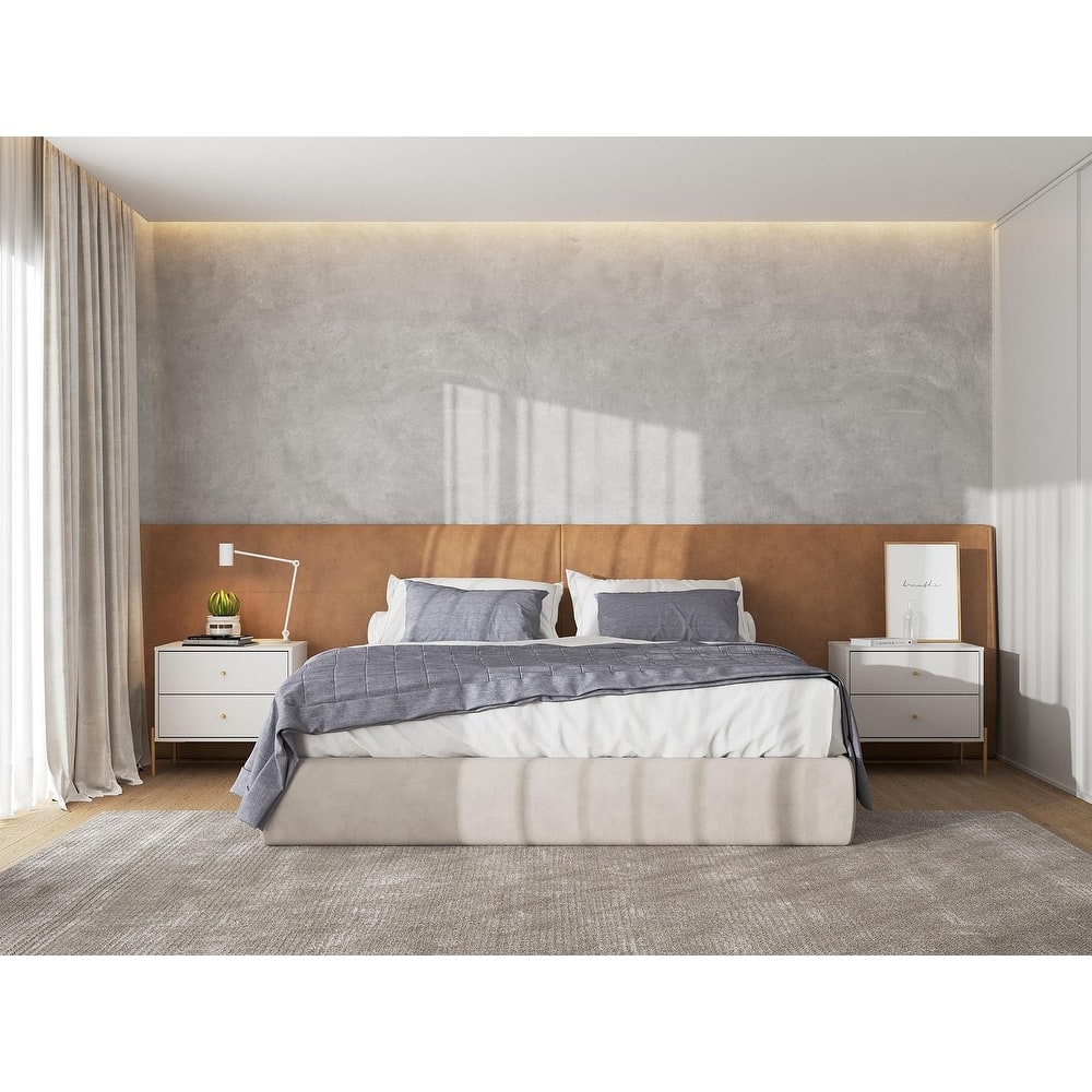 Manhattan Comfort Jasper 25" Nightstand (2-Drawer) - Set of 2