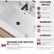 preview thumbnail 6 of 9, 24.5" W x 16.5" D White Rectangular Undermount Bathroom Sink - 24.5 " x 16.5" x 6.5"