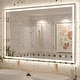 preview thumbnail 113 of 161, Large LED Bathroom mirror Tempered Glass Dimmable Anti-Fog Vanity Mirror 48x32